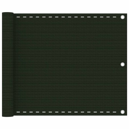 vidaXL Schermo Frangivista per Balcone Verde Scuro 75x500 cm in HDPE
