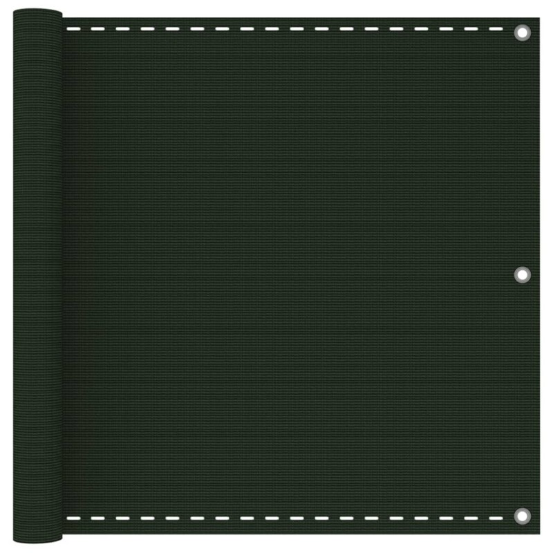 vidaXL Paravento da Balcone Verde Scuro 90x400 cm in HDPE vidaXL Paravento da Balcone Verde Scuro 90x400 cm in HDPE