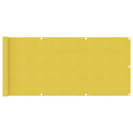 vidaXL Schermo Frangivista per Balcone Giallo 75x500 cm in HDPE