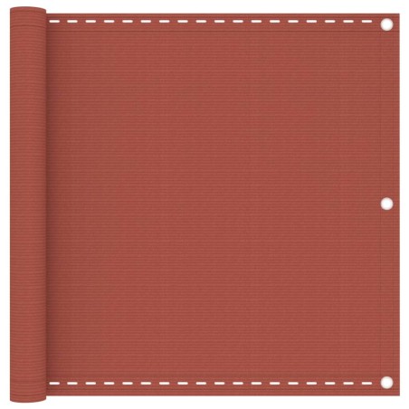 vidaXL Paravento da Balcone Terracotta 90x500 cm in HDPE