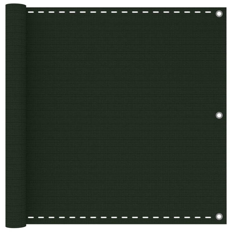 vidaXL Paravento da Balcone Verde Scuro 90x600 cm in HDPE