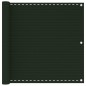 vidaXL Paravento da Balcone Verde Scuro 90x600 cm in HDPE