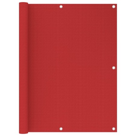 vidaXL Paravento da Balcone Rosso 120x300 cm in HDPE