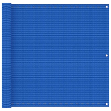 vidaXL Paravento da Balcone Blu 90x400 cm in HDPE