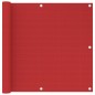 vidaXL Schermo Frangivista per Balcone Rosso 90x500 cm in HDPE