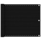 vidaXL Paravento da Balcone Nero 75x600 cm in HDPE