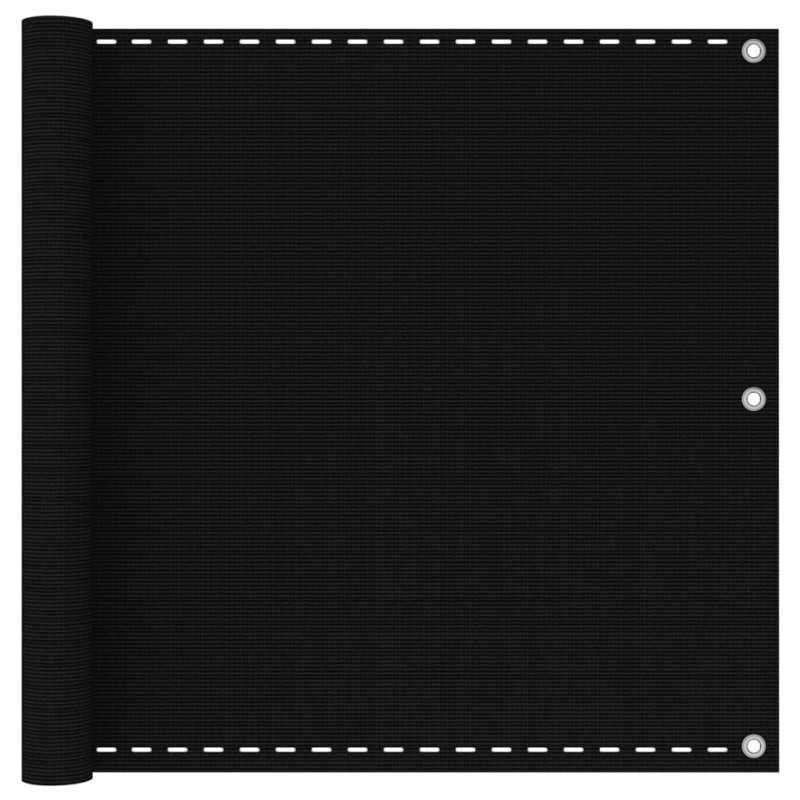 vidaXL Schermo Frangivista per Balcone Nero 90x500 cm in HDPE vidaXL Schermo Frangivista per Balcone Nero 90x500 cm in HDPE