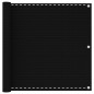 vidaXL Schermo Frangivista per Balcone Nero 90x500 cm in HDPE vidaXL Schermo Frangivista per Balcone Nero 90x500 cm in HDPE