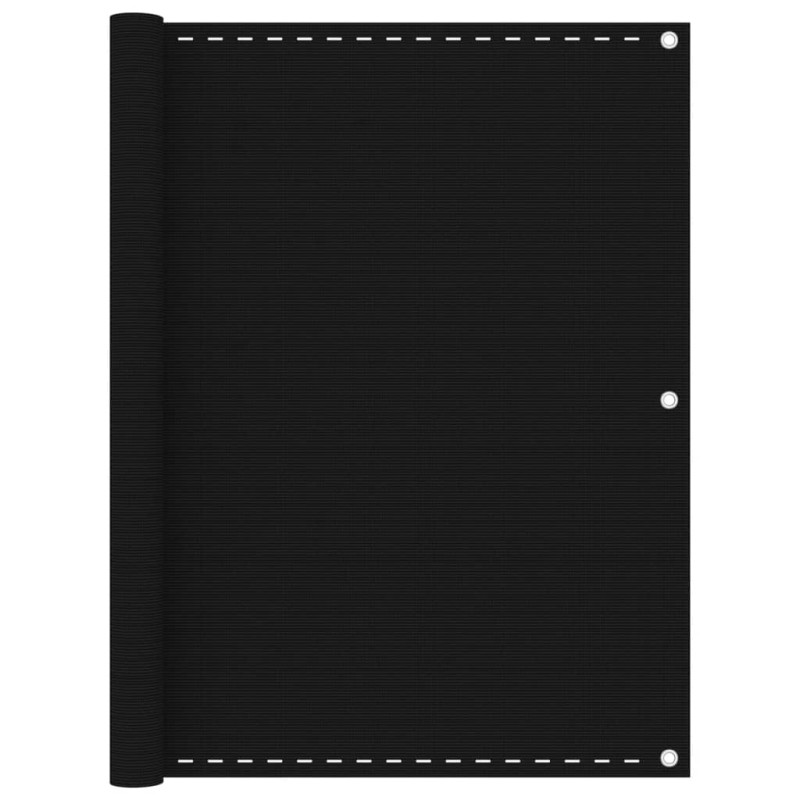 vidaXL Paravento da Balcone Nero 120x300 cm in HDPE vidaXL Paravento da Balcone Nero 120x300 cm in HDPE