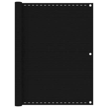 vidaXL Paravento da Balcone Nero 120x300 cm in HDPE