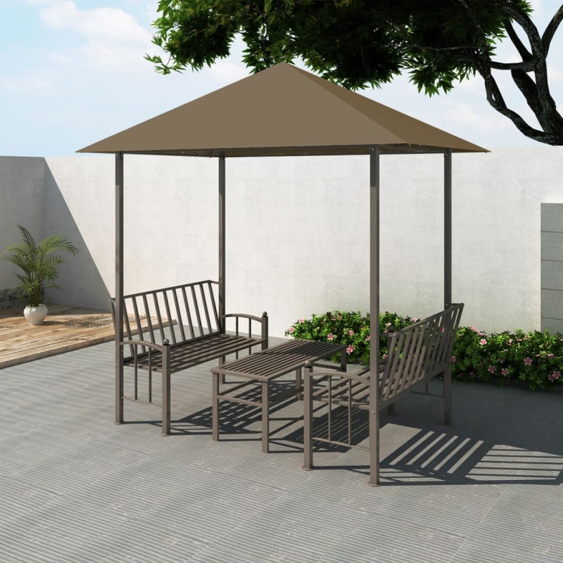 vidaXL Padiglione Giardino Tavolo e Panche 2,5x1,5x2,4m Talpa 180 g/m² vidaXL Padiglione Giardino Tavolo e Panche 2,5x1,5x2,4m Talpa 180 g/m²