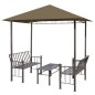 vidaXL Padiglione Giardino Tavolo e Panche 2,5x1,5x2,4m Talpa 180 g/m² vidaXL Padiglione Giardino Tavolo e Panche 2,5x1,5x2,4m Talpa 180 g/m²