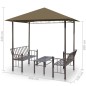 vidaXL Padiglione Giardino Tavolo e Panche 2,5x1,5x2,4m Talpa 180 g/m² vidaXL Padiglione Giardino Tavolo e Panche 2,5x1,5x2,4m Talpa 180 g/m²