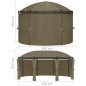 vidaXL Gazebo con Tende 520x349x255 cm Grigio Talpa 180 g/m² vidaXL Gazebo con Tende 520x349x255 cm Grigio Talpa 180 g/m²