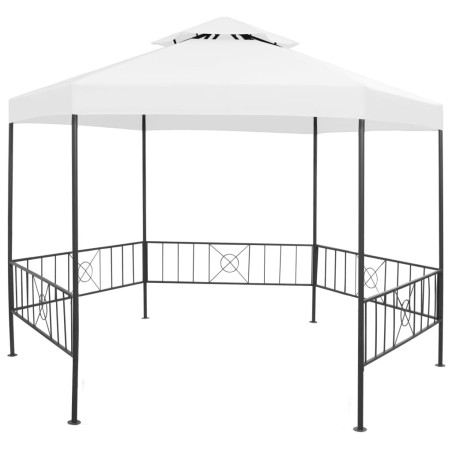 vidaXL Gazebo da Giardino 323x275x265 cm Bianco 180 g/m²