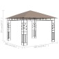 vidaXL Gazebo con Zanzariera 3x3x2,73 m Talpa 180 g/m²