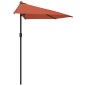 vidaXL Ombrellone Balcone Palo Alluminio Terracotta 270x144x222cm Metà vidaXL Ombrellone Balcone Palo Alluminio Terracotta 270x144x222cm Metà