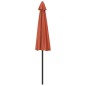 vidaXL Ombrellone Balcone Palo Alluminio Terracotta 270x144x222cm Metà vidaXL Ombrellone Balcone Palo Alluminio Terracotta 270x144x222cm Metà