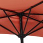 vidaXL Ombrellone Balcone Palo Alluminio Terracotta 270x144x222cm Metà vidaXL Ombrellone Balcone Palo Alluminio Terracotta 270x144x222cm Metà