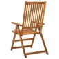 vidaXL Sedie Reclinabili da Giardino 3 pz in Legno Massello di Acacia vidaXL Sedie Reclinabili da Giardino 3 pz in Legno Massello di Acacia