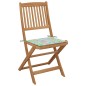 Sedie da Giardino Pieghevoli 2 pz con Cuscini Massello Acacia Sedie da Giardino Pieghevoli 2 pz con Cuscini Massello Acacia