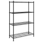 vidaXL Scaffale a 4 Livelli 90x35x137 cm Nero 200 kg vidaXL Scaffale a 4 Livelli 90x35x137 cm Nero 200 kg