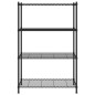 vidaXL Scaffale a 4 Livelli 90x35x137 cm Nero 200 kg vidaXL Scaffale a 4 Livelli 90x35x137 cm Nero 200 kg