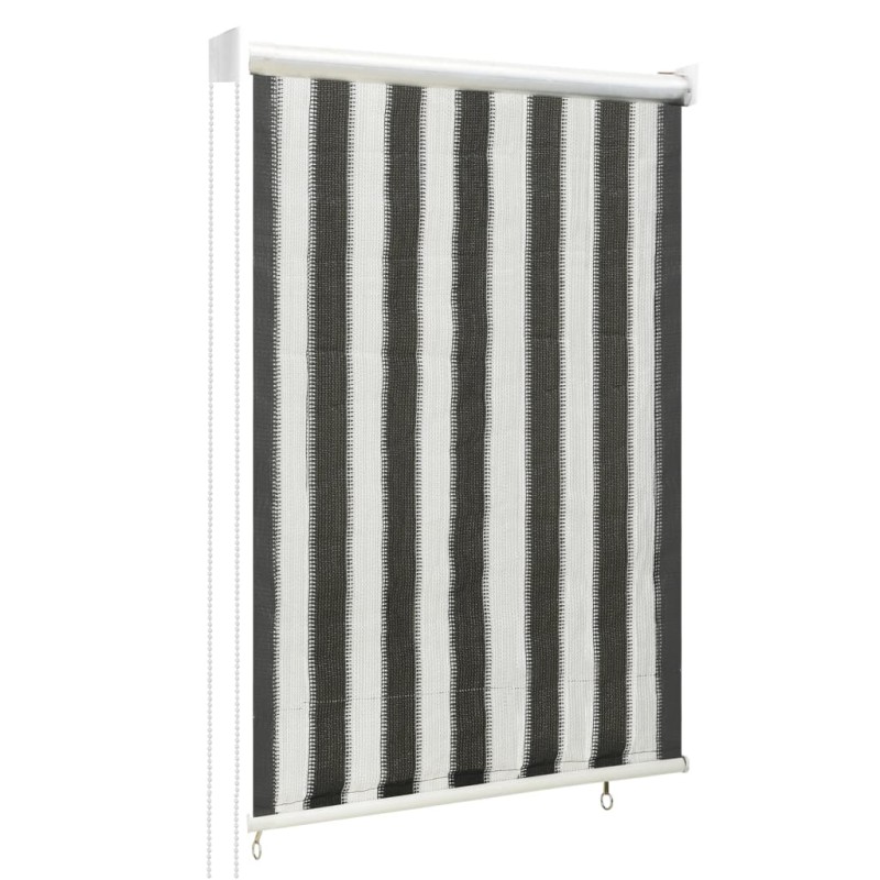 vidaXL Tenda a Rullo per Esterni 60x140 cm a Strisce Antracite Bianco vidaXL Tenda a Rullo per Esterni 60x140 cm a Strisce Antracite Bianco