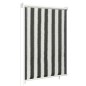 vidaXL Tenda a Rullo per Esterni 60x140 cm a Strisce Antracite Bianco vidaXL Tenda a Rullo per Esterni 60x140 cm a Strisce Antracite Bianco