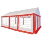 vidaXL Gazebo da Giardino in PVC 4x6 m Rosso e Bianco vidaXL Gazebo da Giardino in PVC 4x6 m Rosso e Bianco
