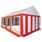 vidaXL Gazebo da Giardino in PVC 4x6 m Rosso e Bianco vidaXL Gazebo da Giardino in PVC 4x6 m Rosso e Bianco