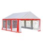 vidaXL Gazebo da Giardino in PVC 4x6 m Rosso e Bianco vidaXL Gazebo da Giardino in PVC 4x6 m Rosso e Bianco