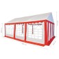 vidaXL Gazebo da Giardino in PVC 4x6 m Rosso e Bianco vidaXL Gazebo da Giardino in PVC 4x6 m Rosso e Bianco