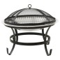 vidaXL Braciere e Barbecue 2in1 e Attizzatoio 56x56x49 cm Acciaio Inox vidaXL Braciere e Barbecue 2in1 e Attizzatoio 56x56x49 cm Acciaio Inox