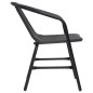 vidaXL Sedie da Giardino 2 pz Nere Plastica Stile Rattan Acciaio 110kg vidaXL Sedie da Giardino 2 pz Nere Plastica Stile Rattan Acciaio 110kg