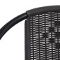 vidaXL Sedie da Giardino 2 pz Nere Plastica Stile Rattan Acciaio 110kg vidaXL Sedie da Giardino 2 pz Nere Plastica Stile Rattan Acciaio 110kg