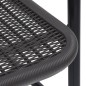 vidaXL Sedie da Giardino 2 pz Nere Plastica Stile Rattan Acciaio 110kg vidaXL Sedie da Giardino 2 pz Nere Plastica Stile Rattan Acciaio 110kg