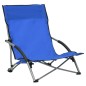 vidaXL Sedie da Spiaggia Pieghevoli 2 pz in Tessuto Blu vidaXL Sedie da Spiaggia Pieghevoli 2 pz in Tessuto Blu