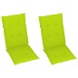 Sedie da Giardino Reclinabili 2 pz con Cuscini Massello Acacia Sedie da Giardino Reclinabili 2 pz con Cuscini Massello Acacia