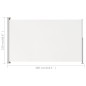 vidaXL Tenda Laterale Retrattile per Patio 220x300 cm Crema vidaXL Tenda Laterale Retrattile per Patio 220x300 cm Crema