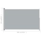 vidaXL Tenda Laterale Retrattile per Patio 220x300 cm Grigia vidaXL Tenda Laterale Retrattile per Patio 220x300 cm Grigia