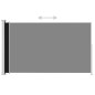 vidaXL Tenda Laterale Retrattile per Patio 220x300 cm Nera