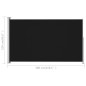 vidaXL Tenda Laterale Retrattile per Patio 220x300 cm Nera