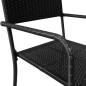 vidaXL Sedie da Pranzo da Esterni 4 pz in Polyrattan Nero vidaXL Sedie da Pranzo da Esterni 4 pz in Polyrattan Nero