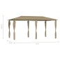 vidaXL Gazebo con Montanti Rivestiti 3x6x2,6 m Talpa 160 g/m² vidaXL Gazebo con Montanti Rivestiti 3x6x2,6 m Talpa 160 g/m²