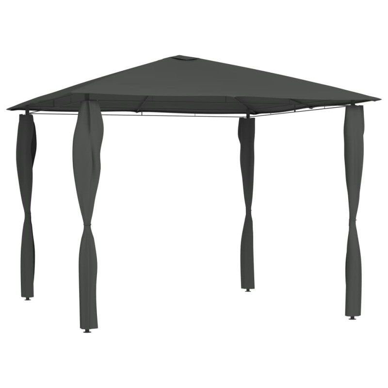 vidaXL Gazebo con Montanti Rivestiti 3x3x2,6 m Antracite 160 g/m² vidaXL Gazebo con Montanti Rivestiti 3x3x2,6 m Antracite 160 g/m²