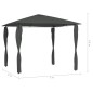 vidaXL Gazebo con Montanti Rivestiti 3x3x2,6 m Antracite 160 g/m² vidaXL Gazebo con Montanti Rivestiti 3x3x2,6 m Antracite 160 g/m²