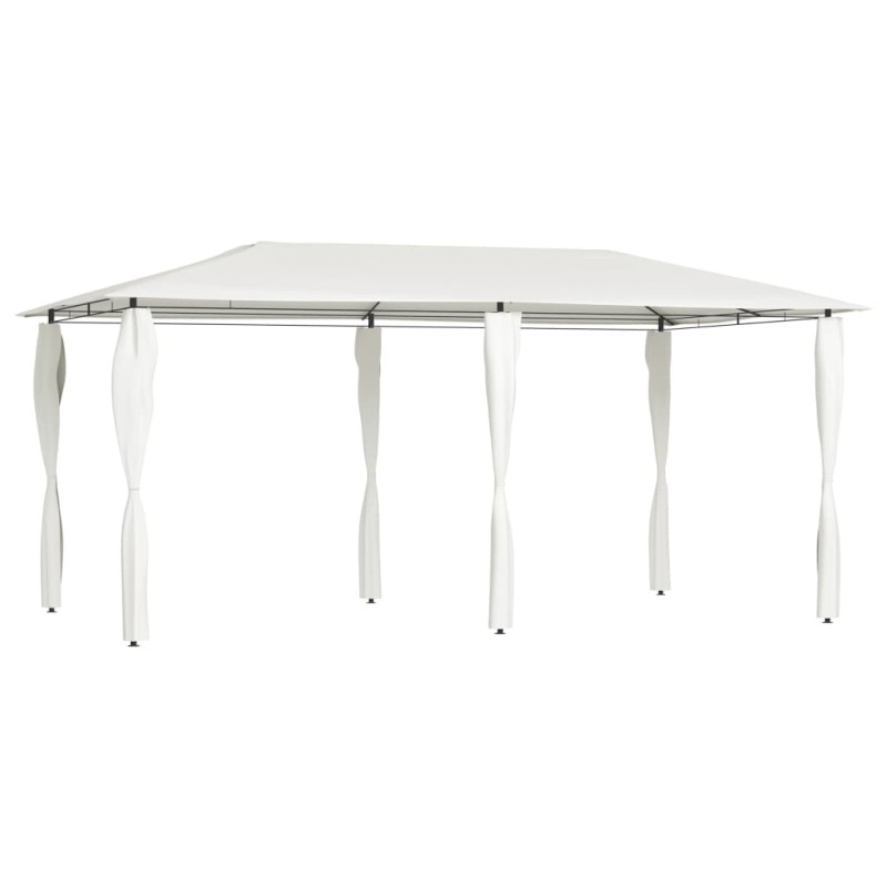vidaXL Gazebo con Montanti Rivestiti 3x6x2,6 m Crema 160 g/m² vidaXL Gazebo con Montanti Rivestiti 3x6x2,6 m Crema 160 g/m²