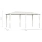 vidaXL Gazebo con Montanti Rivestiti 3x6x2,6 m Crema 160 g/m² vidaXL Gazebo con Montanti Rivestiti 3x6x2,6 m Crema 160 g/m²