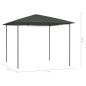 vidaXL Gazebo 3x3x2,6 m Antracite 160 g/m² vidaXL Gazebo 3x3x2,6 m Antracite 160 g/m²
